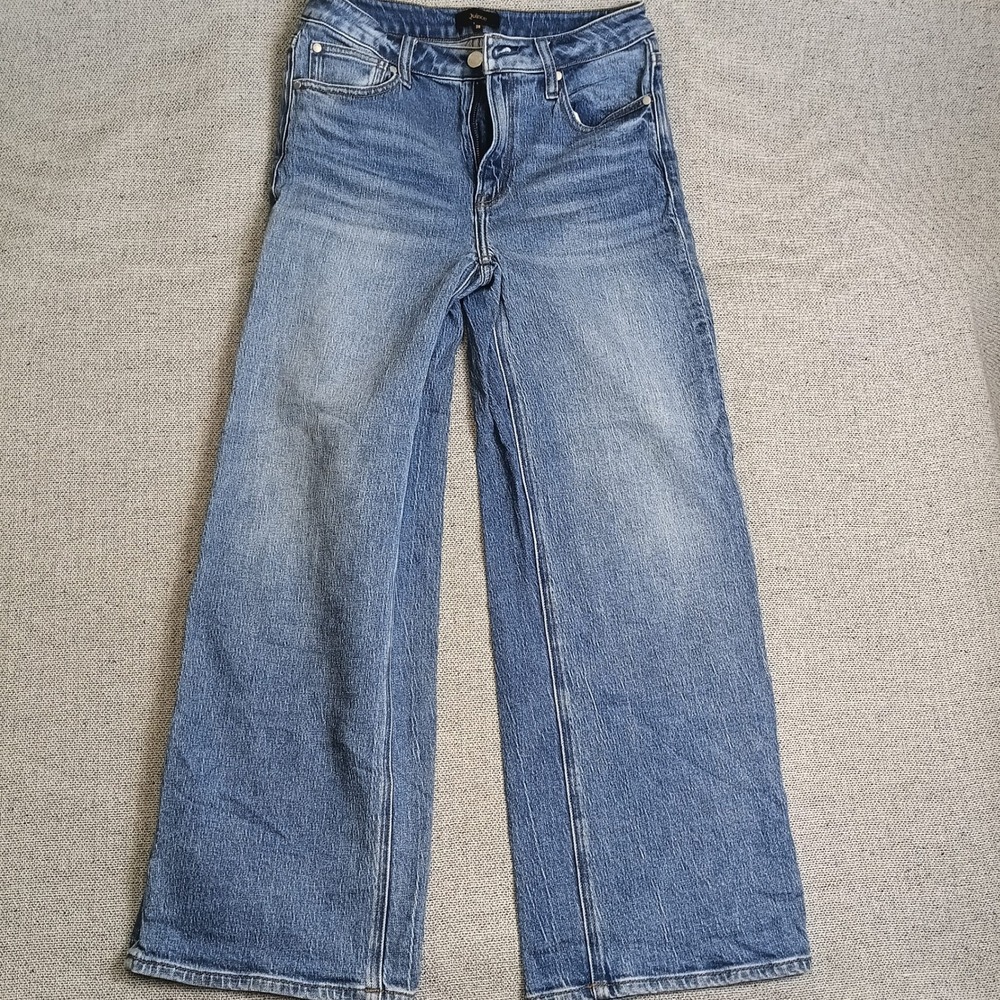 Quince Wide Leg Jeans Womens 28 Blue Excellent High Rise Medium Wash Denim